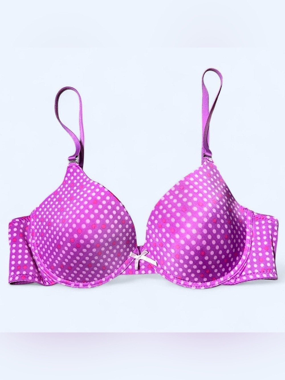 Y2K Purple Polka Dot Bra by Isaac Mizrahi!